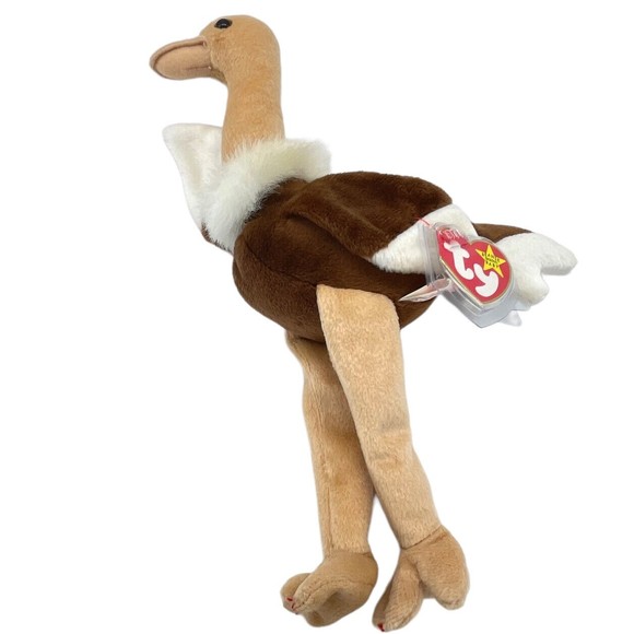 TY 1997 Beanie Babies STRETCH The Ostrich RETIRED & 2x McDonald’s Teenie Beenies - Picture 2 of 12